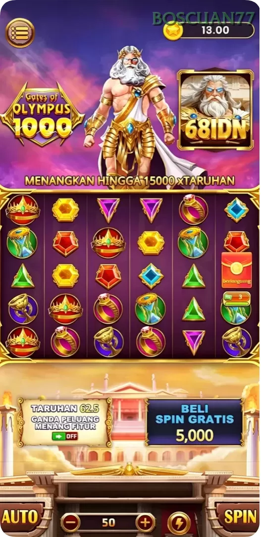 Cuplikan layar DANATOTO — menu navigasi