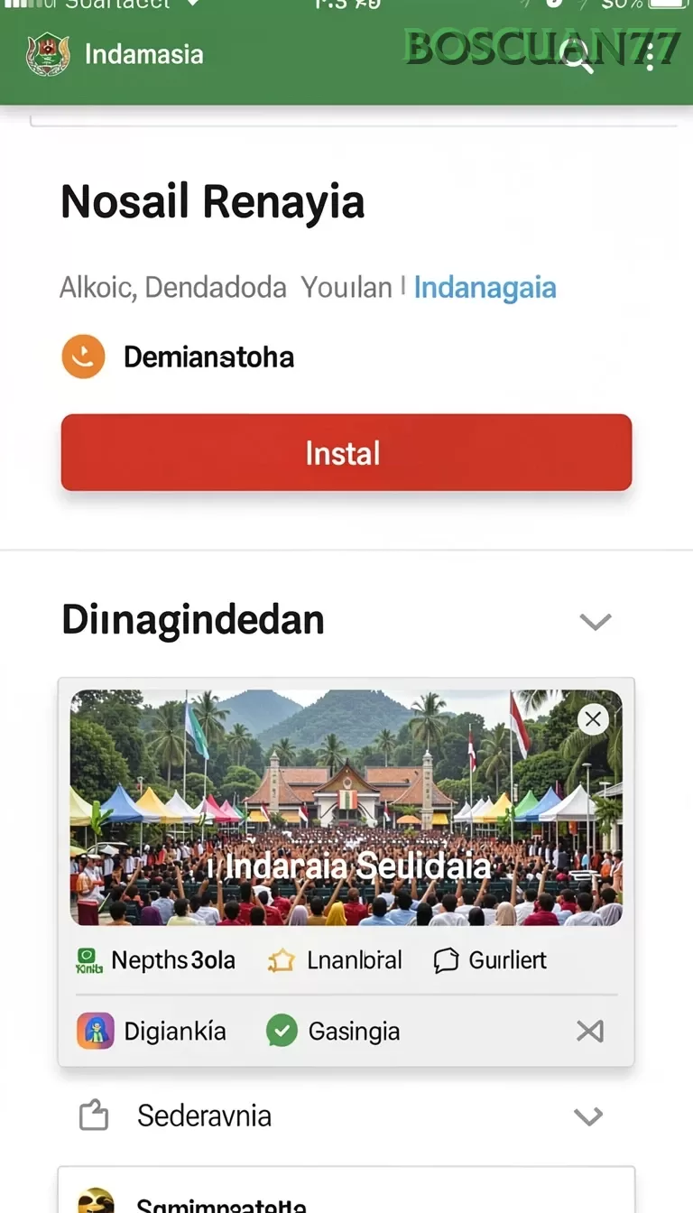Cuplikan layar 8II — menu navigasi
